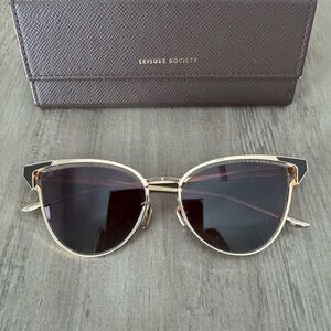 18k Gold & Burgundy Sunglasses - Leisure Society (Satie)